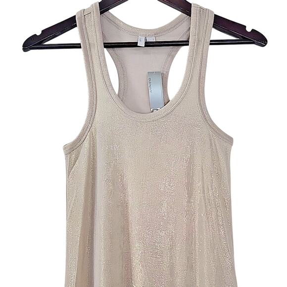 Old Navy Metallic Gold Shimmer Tank Dress Women’s S NWT Stretchy Party - Picture 4 of 8